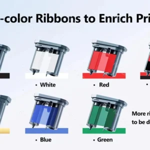 NIIMBOT black and red M2 Labeling Ribbon, Replacement Refill Tapes
