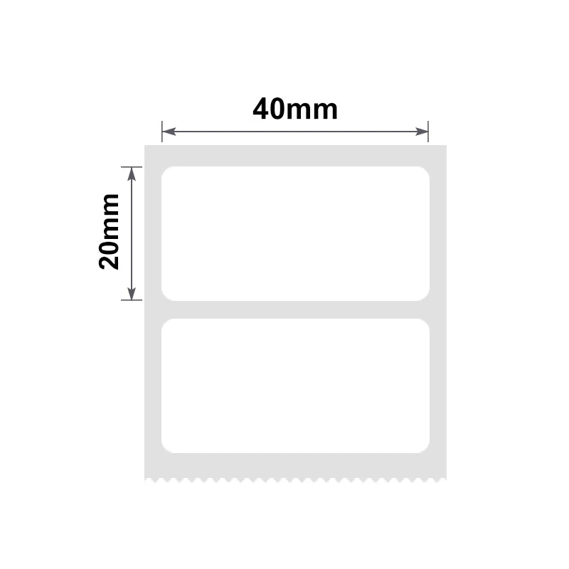 NIIMBOT B1 B21 B3S B4 40X20MM -320 WHITE LABELS