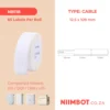 NIIMBOT – D11 / D101 / D110 / H1S – RXL 12.5X109MM – 65 LABELS PER ROLL – CABLE – WHITE