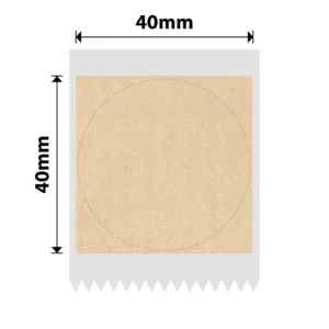 NIIMBOT B1 B21 B3S B4  40X40MM – 180 KRAFT ROUND LABELS