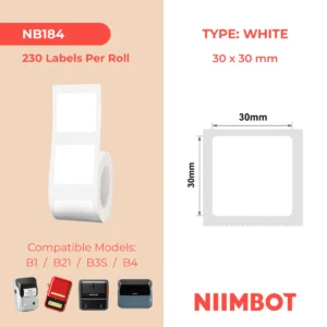 NIIMBOT B1 B21 B3S B4 30X30MM-230 WHITE LABELS
