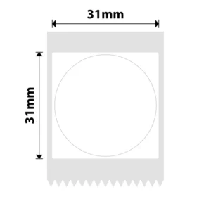 NIIMBOT B1 B21 B3S B4 31X31MM-210 WHITE ROUND LABELS