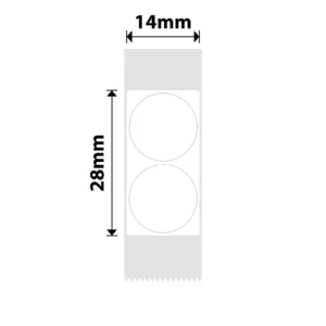 NIIMBOT B18 N1 14x28mm White Round Labels