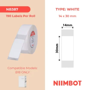 NIIMBOT B18 N1 14x30mm White Labels