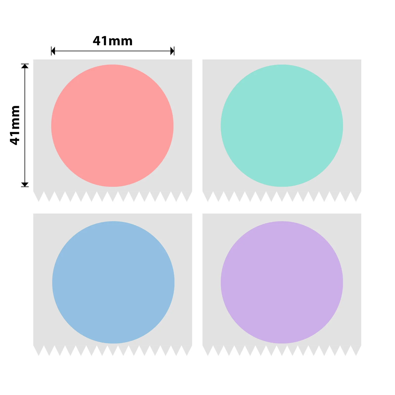 NIIMBOT 41x41mm Multi-Color Round Labels
