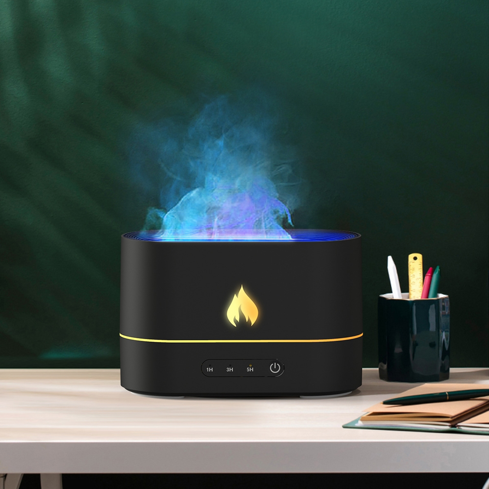 Flame Diffuser Home Mini Smart Desktop Quiet Atmosphere Simulation Flame Ultrasound Humidifier