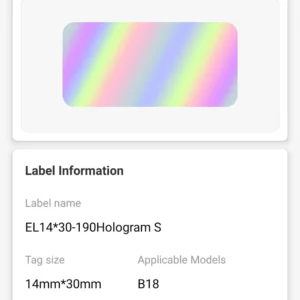 NIIMBOT B18 / N1 14x30mm-190 Silver Hologram Labels