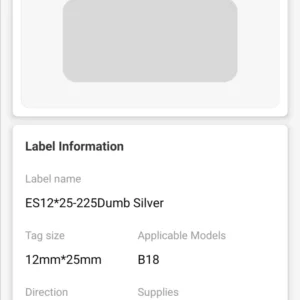 NIIMBOT B18 / N1 12x25mm-222 Silver Labels