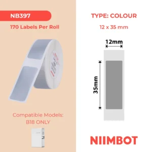 NIIMBOT B18 / N1 12x35mm-170 Silver Labels