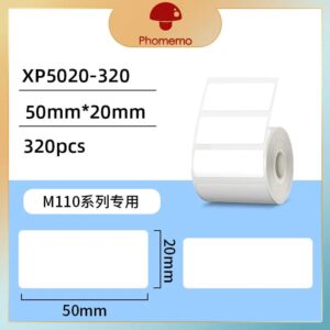 Phomemo xp5020-320 White Sqaure Labels