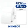 Niimbot Series B Thermal Label Roll 40x60mm – 125 Labels White